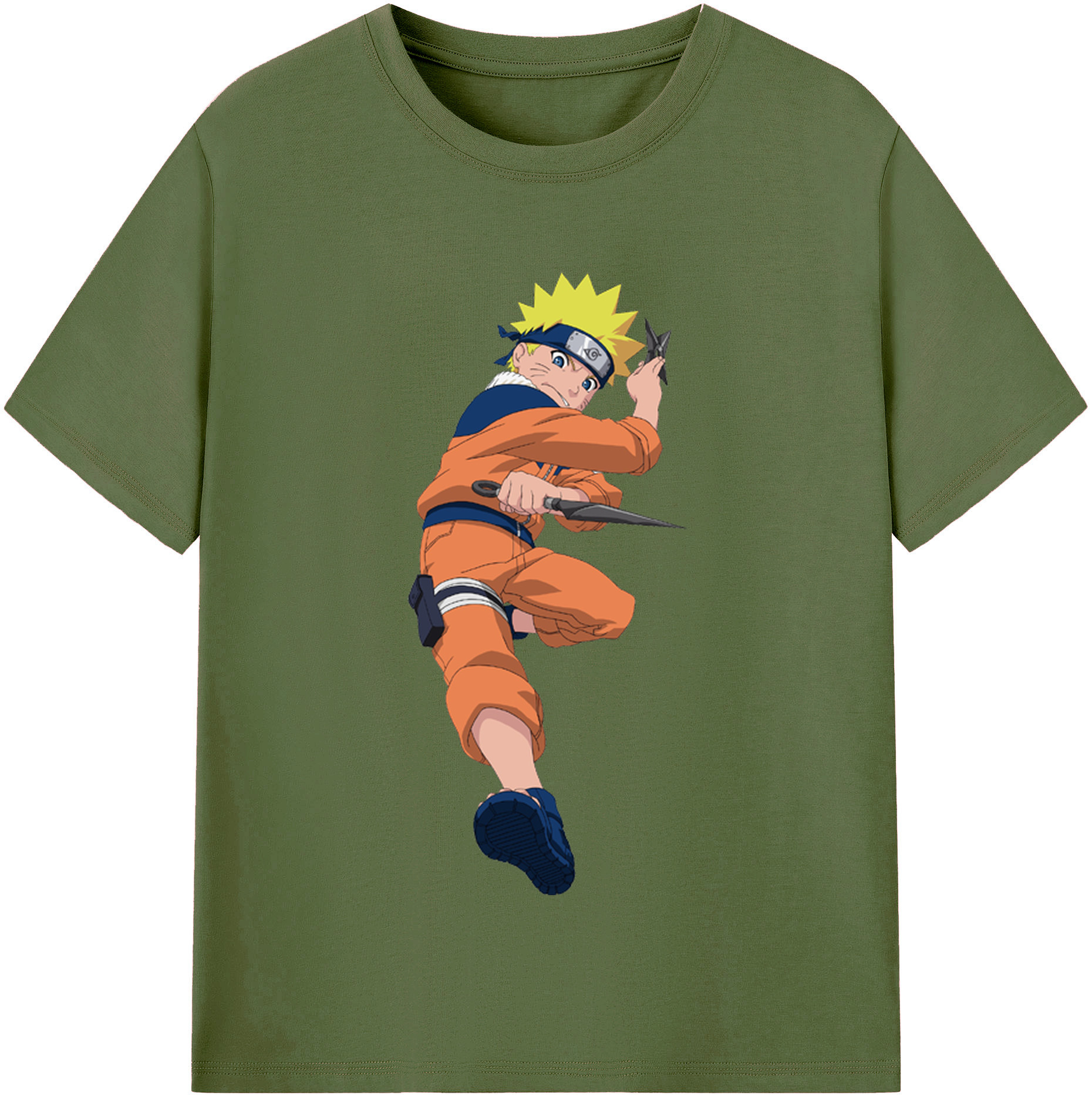 （画像用） NARUTO -ナルト- うずまき ナルト Uzumaki Naruto 綿100％半袖Tシャツ（フロントプリント）